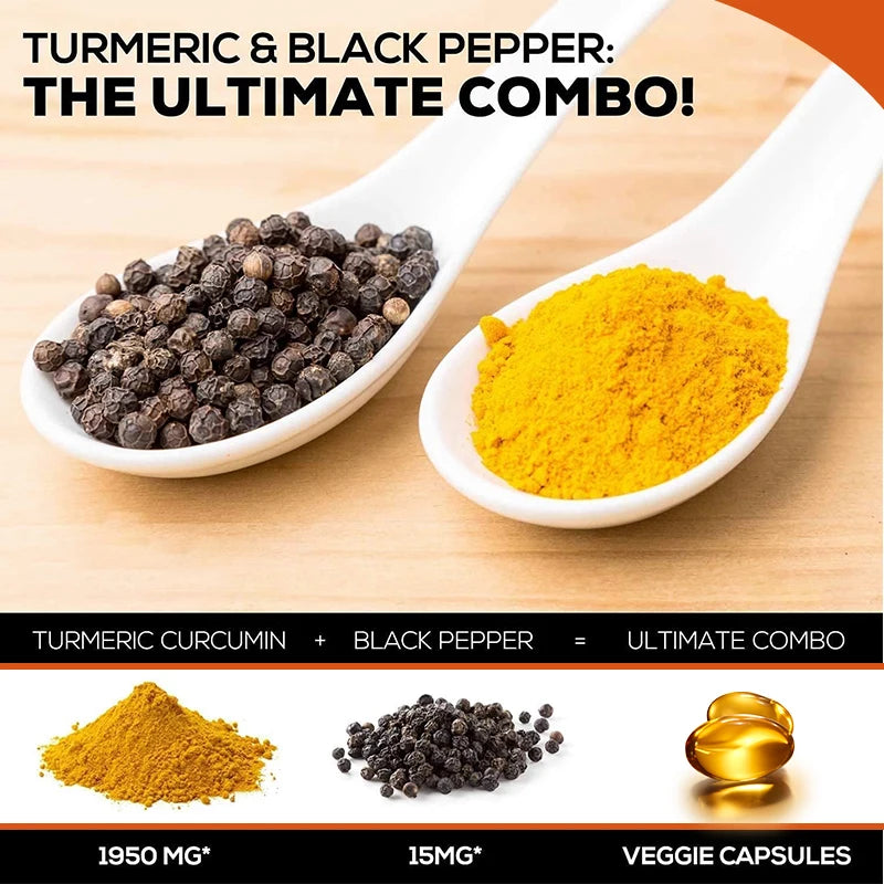 Turmeric Curcumin with Black Pepper - Joint Support, Inflammation & Digestive Health