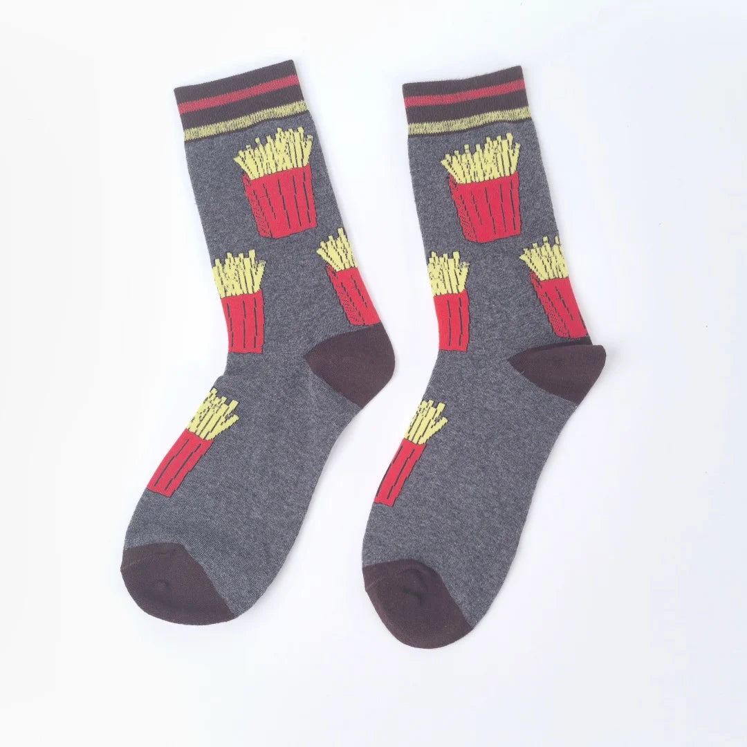 Funny Food Print Socks Unisex Casual Socks