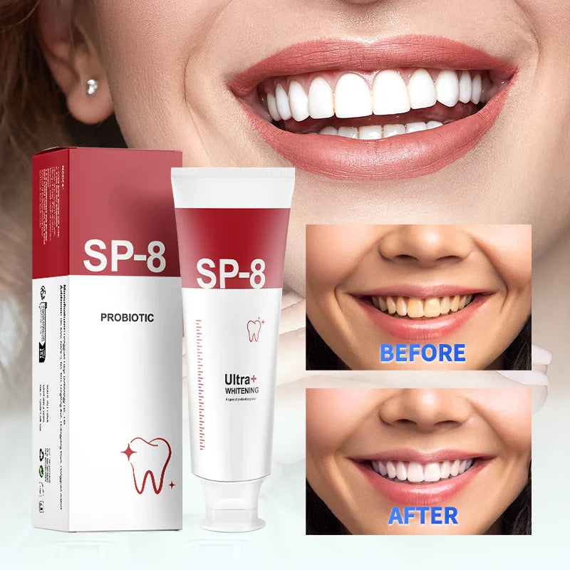 ✨ 36% OFF! SP-8 Probiotic Whitening Toothpaste - Remove Stains, Freshen Breath (120g)