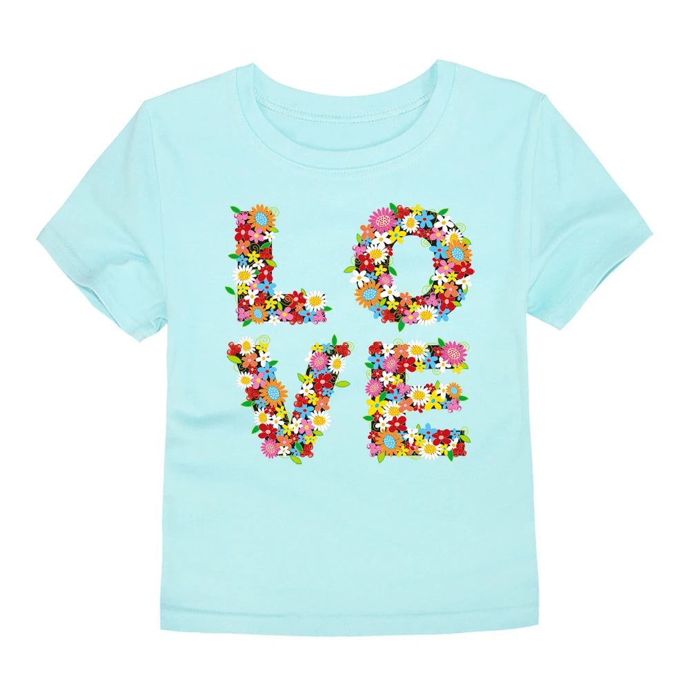 Toddler Girl Cotton T-Shirt Floral Print Tee