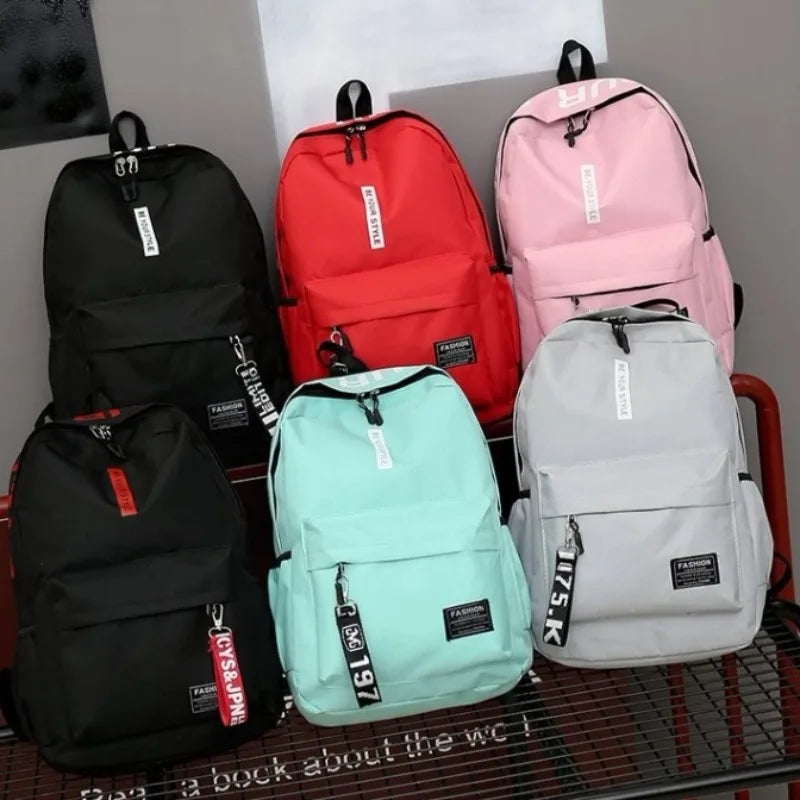 Korean Style Student Backpack - Large Capacity School Bag for Men & Women