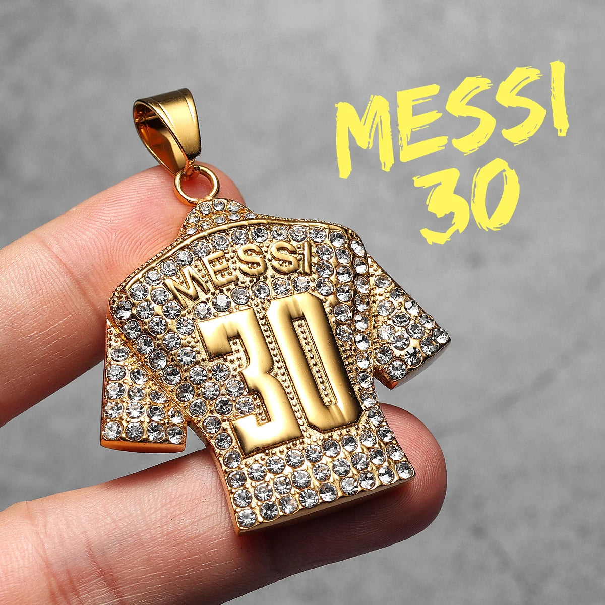 Football Star Pendant Necklace Stainless Steel