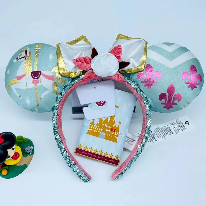 Disney Mickey Ears Headband – Minnie Sequin Party Hairband for Women & Girls