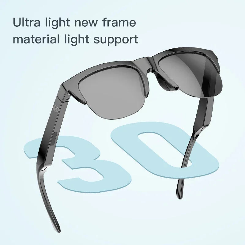 Smart Bluetooth 5.3 Sunglasses - UV Protection, HIFI Audio & Hands-Free Calls