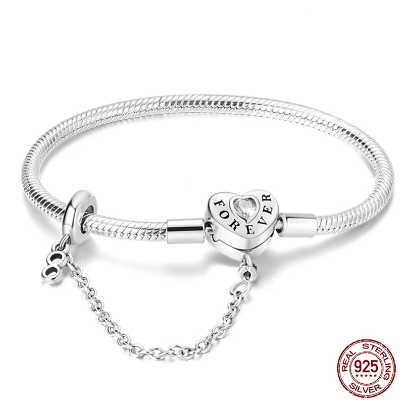 Silver Star Moon Clover Bracelet – DIY Charm Birthday Jewelry