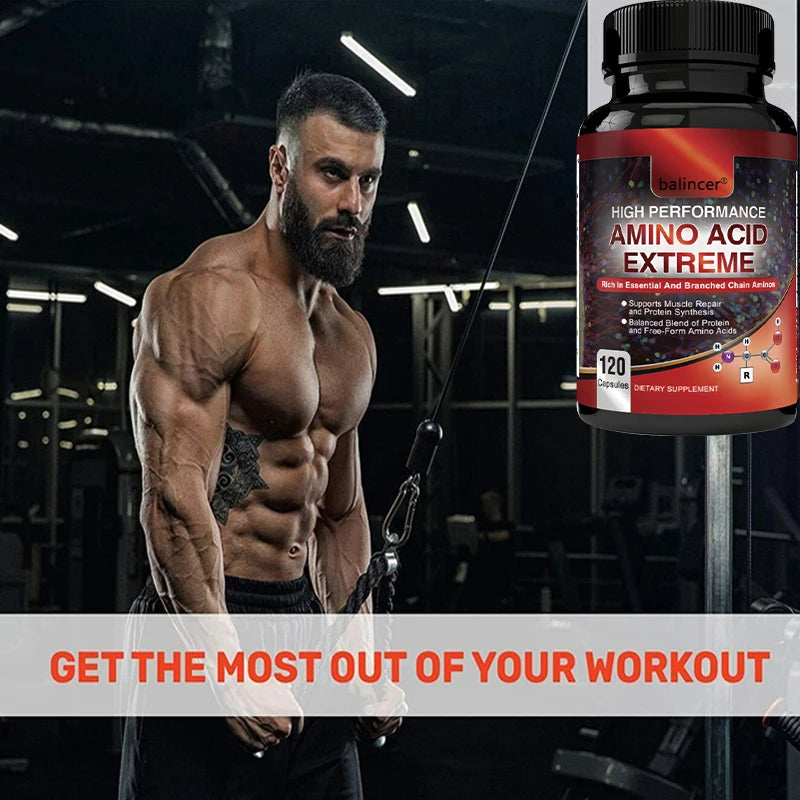 Complete Amino Acids + BCAAs - Muscle Recovery, Repair & Growth Supplement