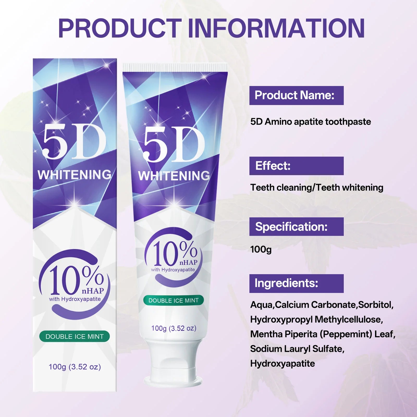 💜 43% OFF! Purple Teeth Whitening Toothpaste - Color Correcting Formula for Instant Brightness