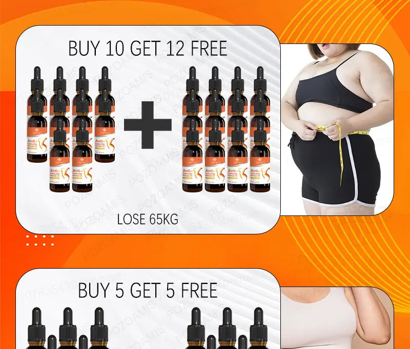Slimming Essential Oil - Natural Fat Burning Body Massage Oil for Weight Loss