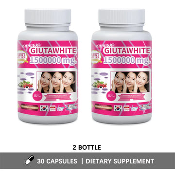 GLUTA WHITE 1,500,000mg Glutathione Skin Whitening Softgels (30 Caps)