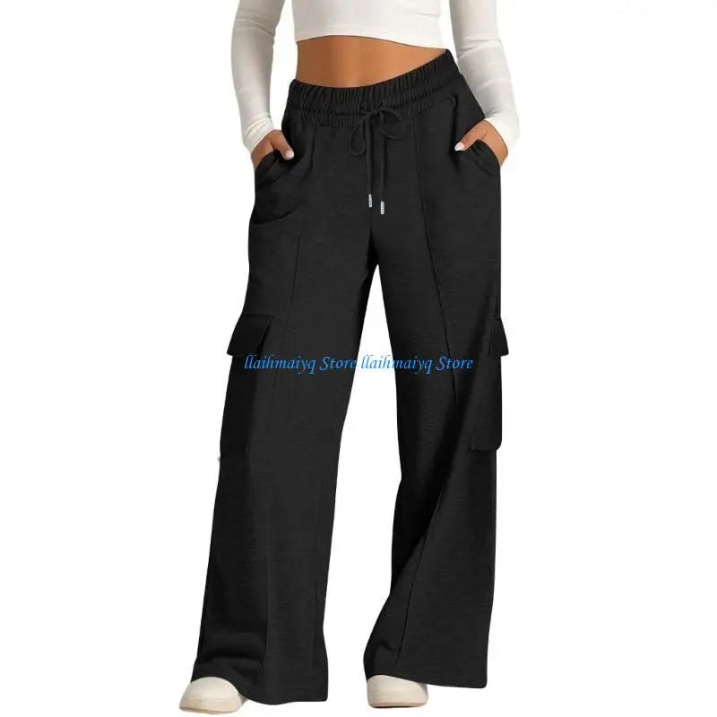Women's High-Waist Baggy Joggers - Workout & Casual Sweatpants