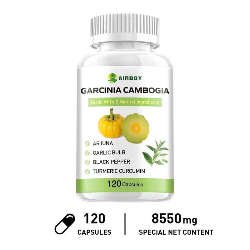 Garcinia Cambogia Capsules - Natural Fat Burner & Appetite Suppressant for Weight Loss