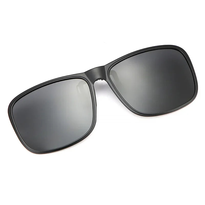 ⬛ 45% OFF! Square Polarized Clip-On Sunglasses - Flip-Up UV400 for Night Driving
