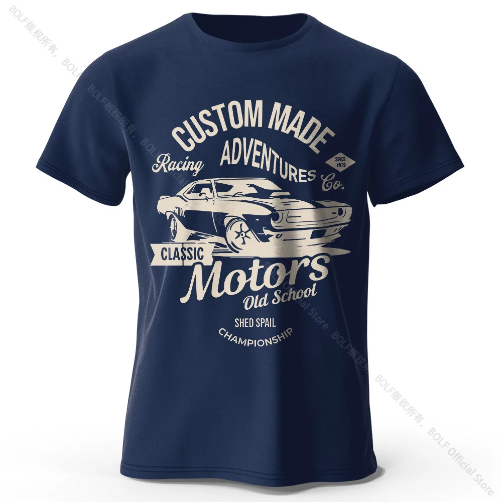 Motors Graphic Cotton T-Shirt Vintage Style Tee