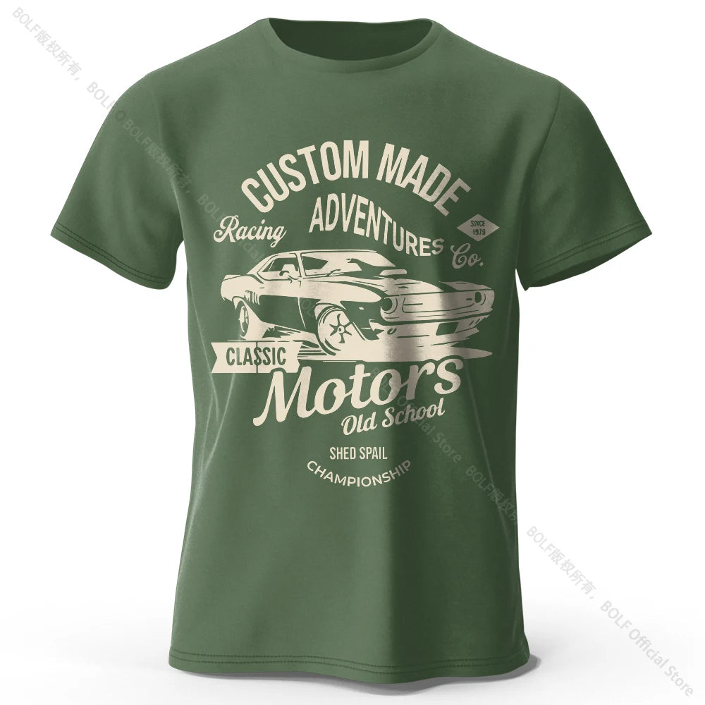 Motors Graphic Cotton T-Shirt Vintage Style Tee