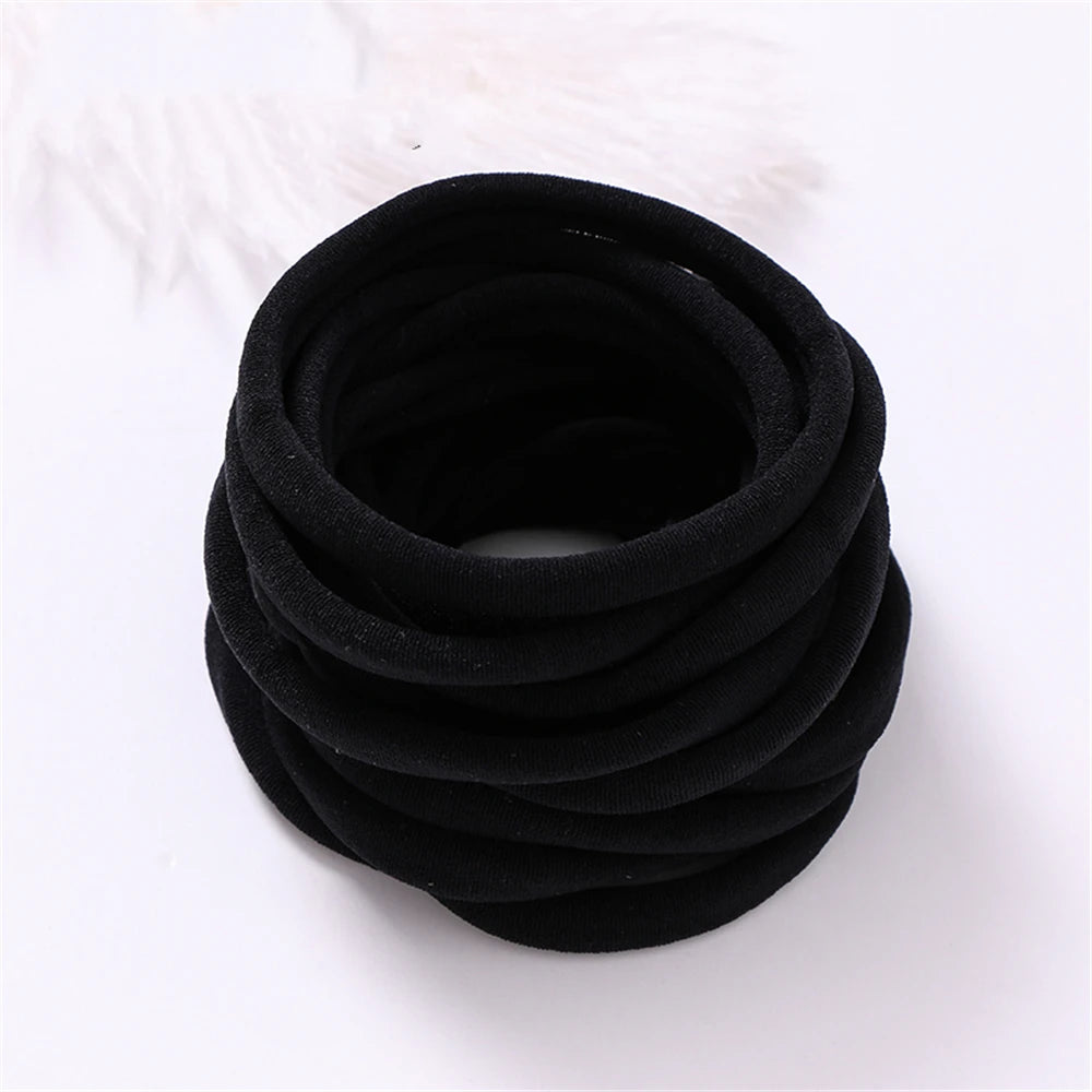 20PCS Baby Girl Soft Nylon Headbands Stretchy Traceless Hair Accessories