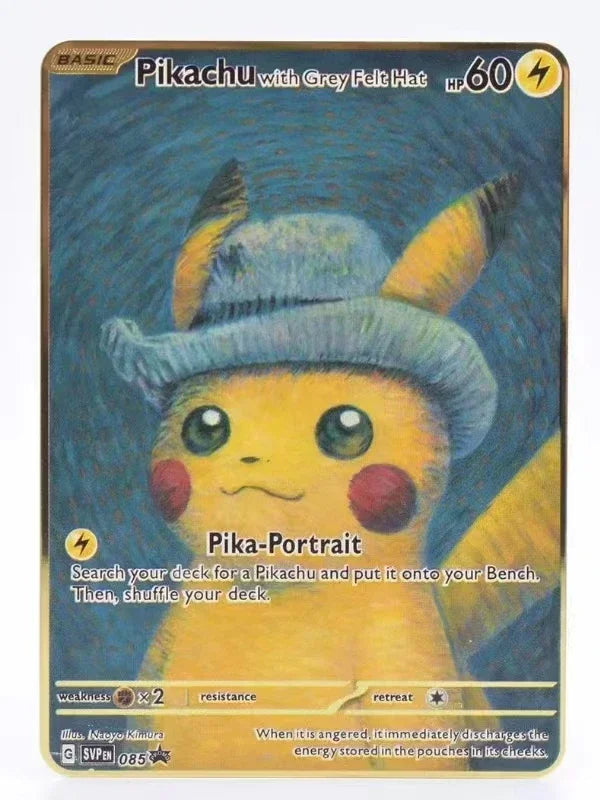 Pokemon Gold Metal Cards – 22 Styles Mewtwo, Pikachu GX & Charizard VMAX Set