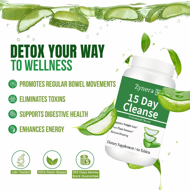 Aloe Vera Detox & Slimming Capsules - Powerful Fat Burner for Men & Women