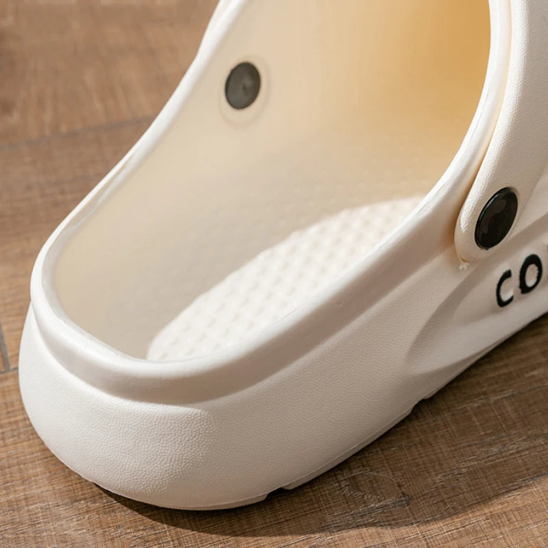 Summer Slippers for Men & Women - Anti-Slip Hollow Covered Toe Indoor Outdoor Sandals