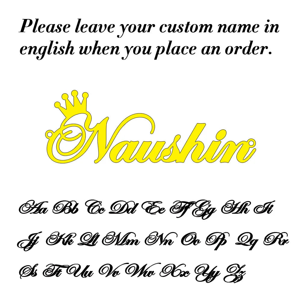 Custom Name Necklace – Personalized Cursive Pendant in Stainless Steel
