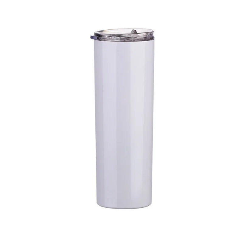 20oz Skinny Straight Tumbler with Lid - Double Wall Insulated | DIY Sublimation Blank