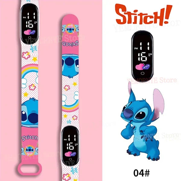 Disney Stitch Digital LED Watch – Kids Sports Watch