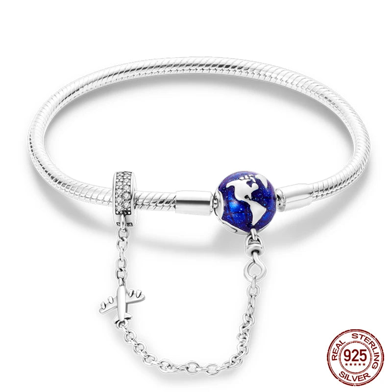 Silver Star Moon Clover Bracelet – DIY Charm Birthday Jewelry