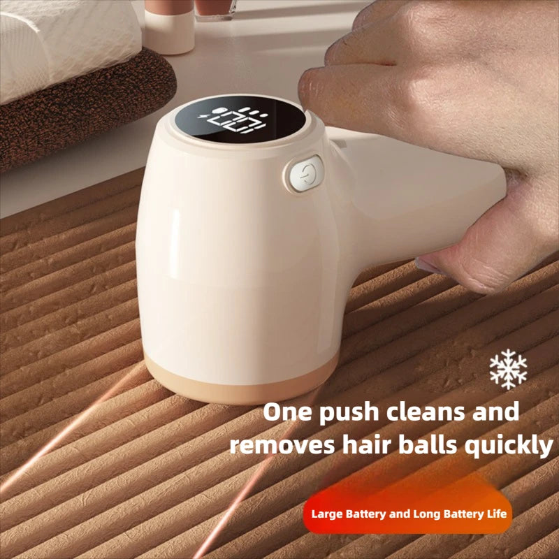 Electric Fabric Shaver - USB Rechargeable Lint Remover with LED Display for Clothes