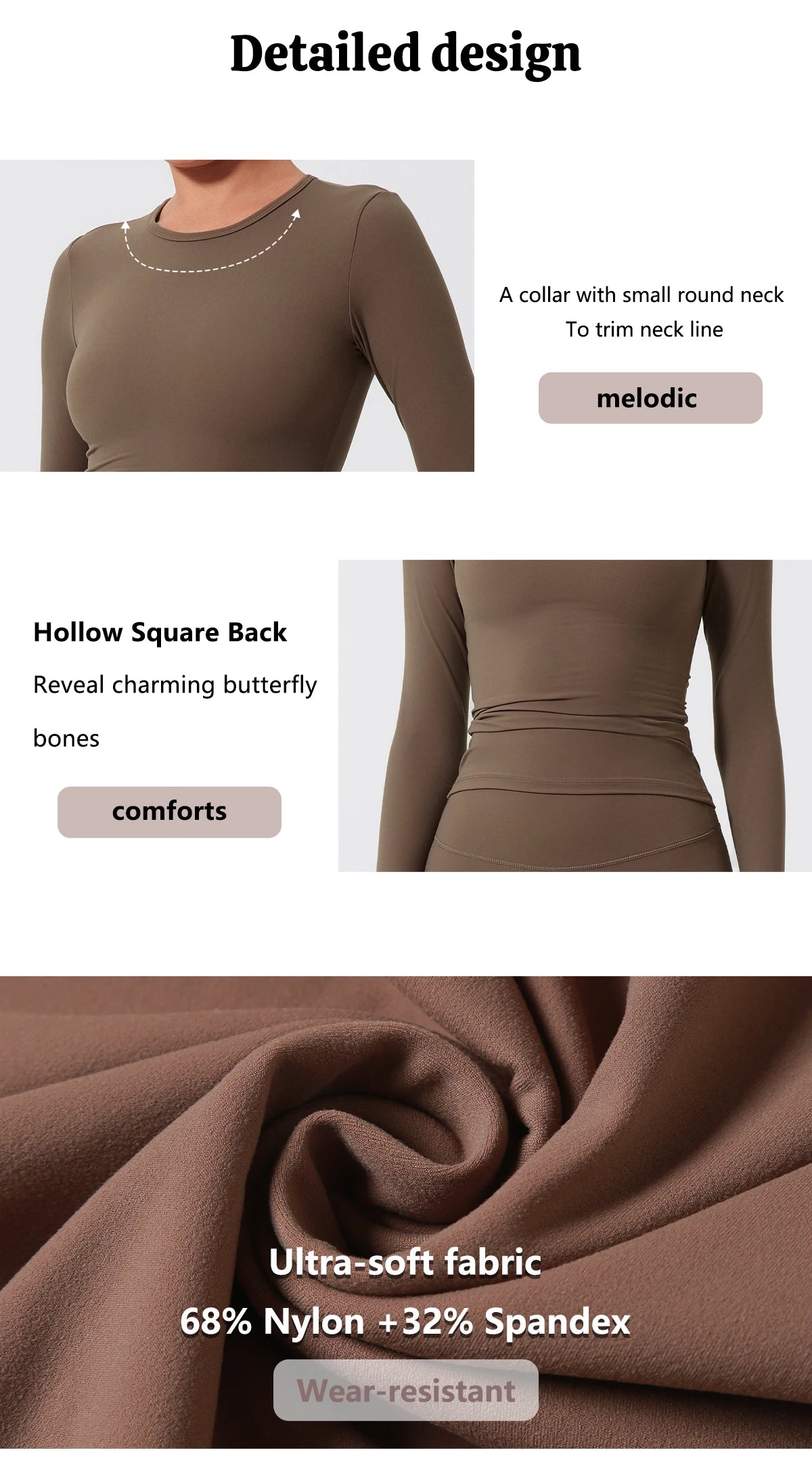 Women's Long Sleeve Athletic Shirt - Quick-Dry Workout Top for Yoga, Gym & Running