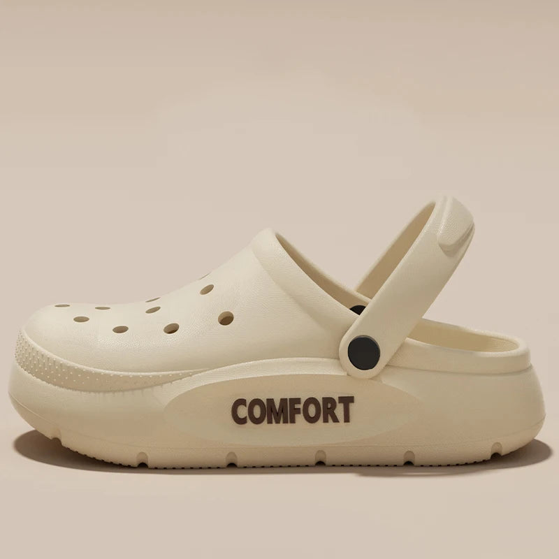 Summer Slippers for Men & Women - Anti-Slip Hollow Covered Toe Indoor Outdoor Sandals