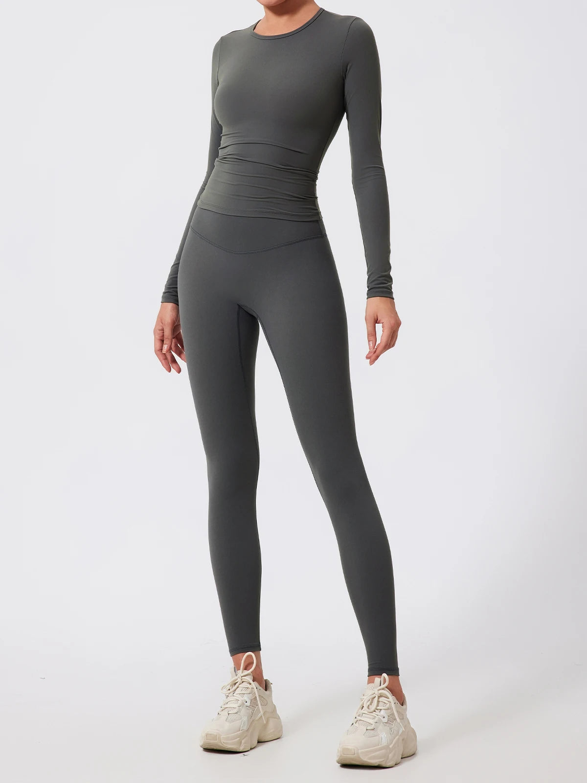 Women's Long Sleeve Athletic Shirt - Quick-Dry Workout Top for Yoga, Gym & Running
