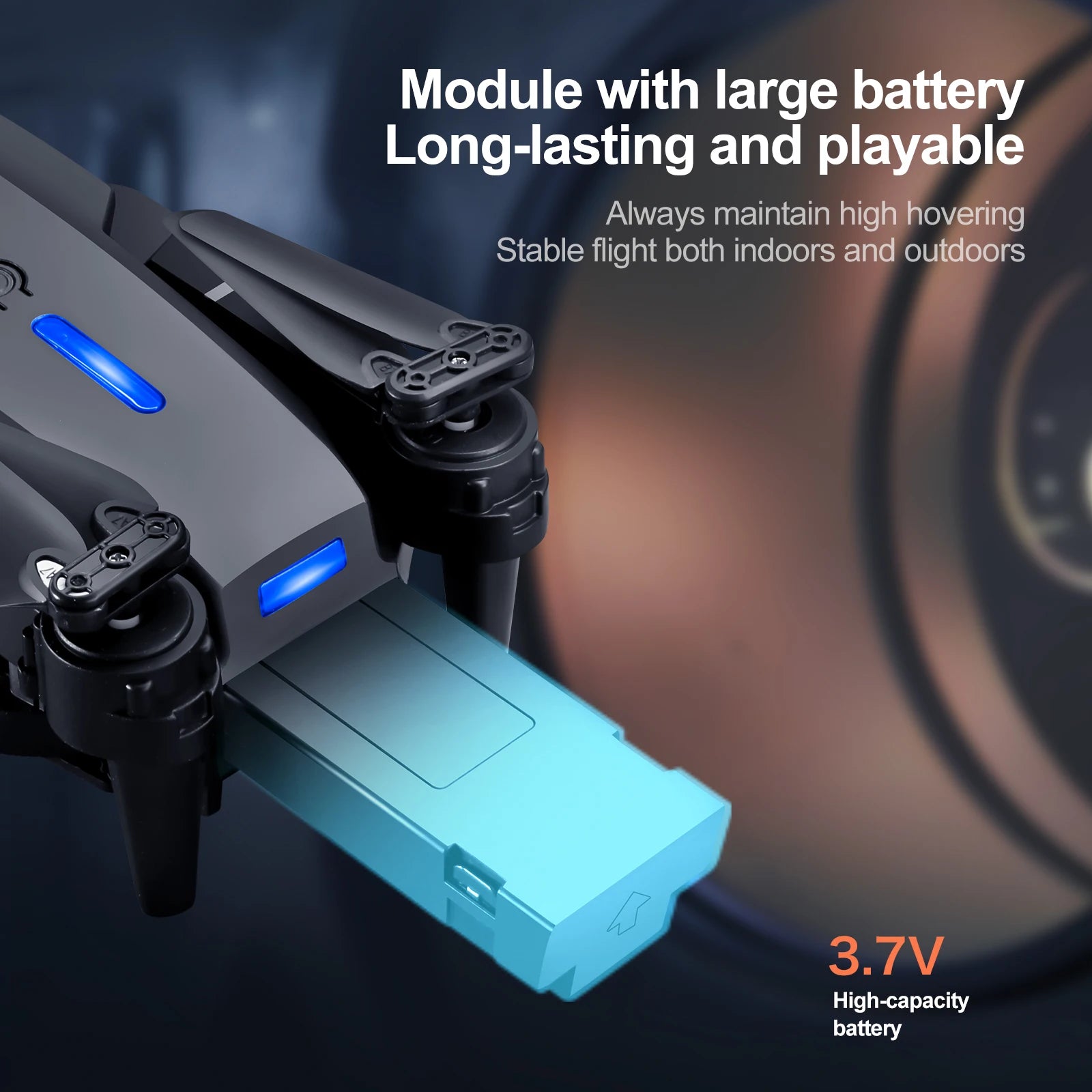 E88 Pro Foldable GPS Drone with 4K Dual Camera - 23 Min Flight, Optical Flow (360g)