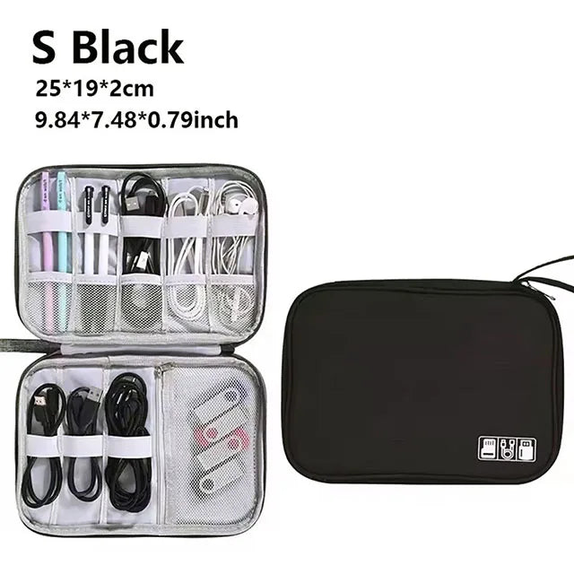 Waterproof Cable Storage Bag – Portable Electronic Travel Organizer