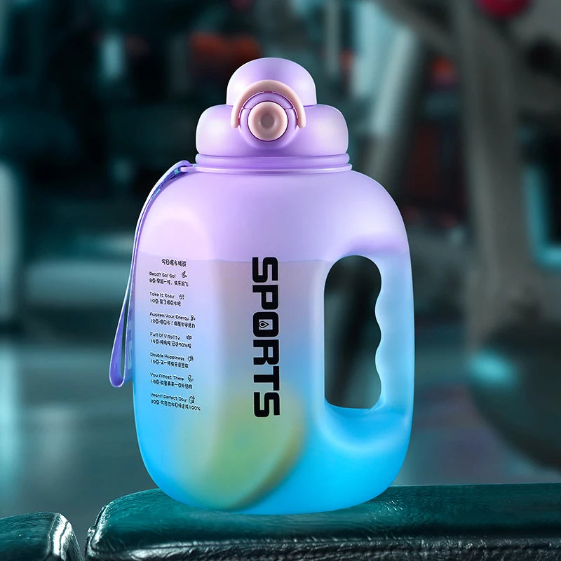 Large 2.5L Sports Water Bottle - All-Day Hydration with Straw