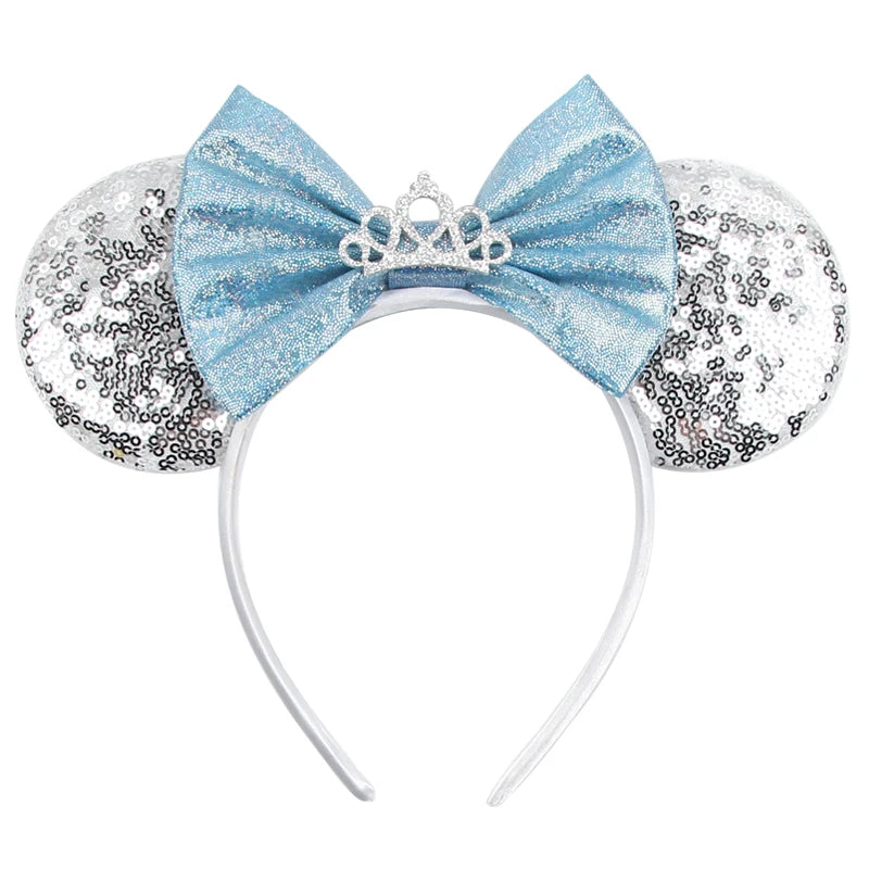 Disney Colorful Sequins Bow Headband – Rainbow Hair Accessory for Girls & Disney Fans