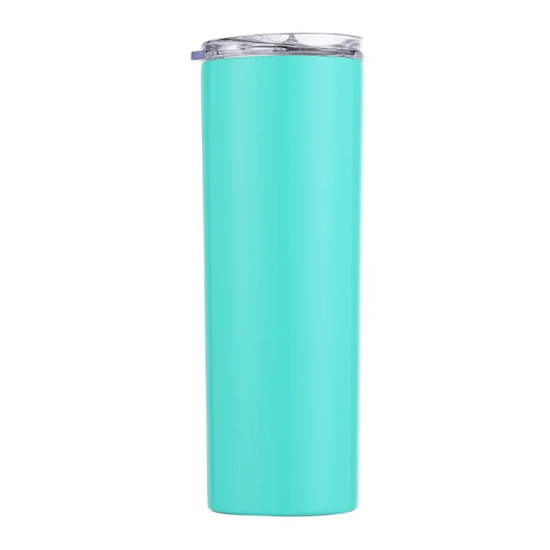 20oz Skinny Straight Tumbler with Lid - Double Wall Insulated | DIY Sublimation Blank