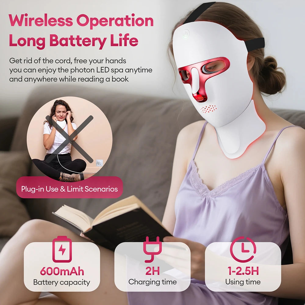 Rechargeable LED Photon Facial Lifting Mask