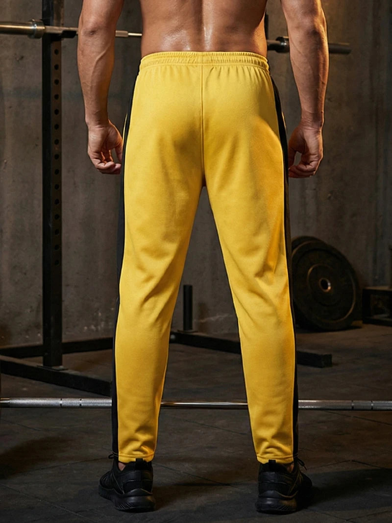 Men's Colorblock Athletic Joggers - Warm Workout Sweatpants