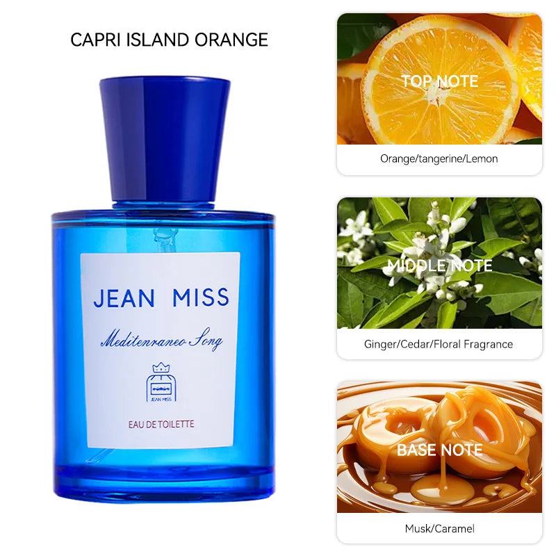 Blue Mediterranean Fruity Perfume - Fresh Unisex Fragrance (50ml)