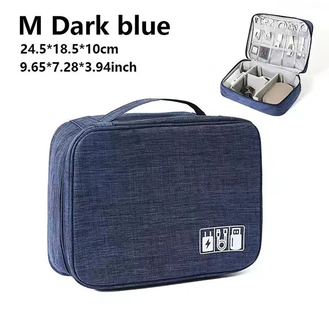 Waterproof Cable Storage Bag – Portable Electronic Travel Organizer