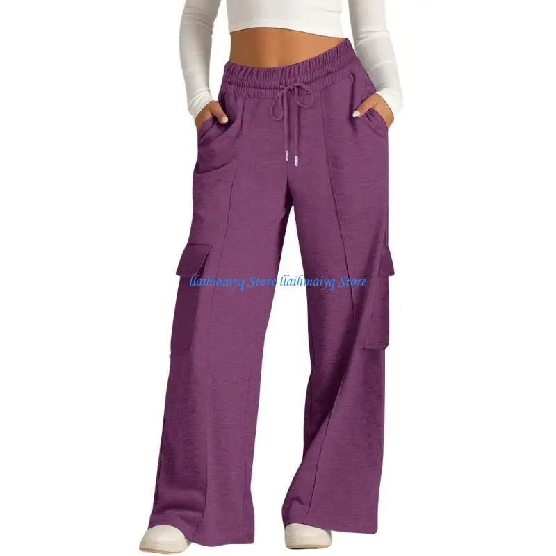 Women's High-Waist Baggy Joggers - Workout & Casual Sweatpants
