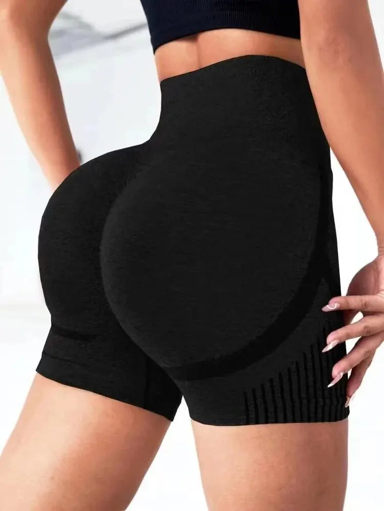 Women's Butt-Lift Yoga Shorts - High-Waist Seamless Workout Shorts for Gym & Fitness