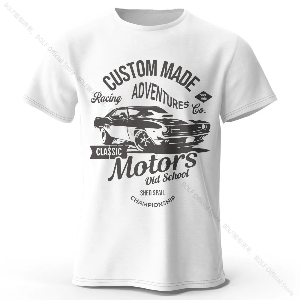 Motors Graphic Cotton T-Shirt Vintage Style Tee
