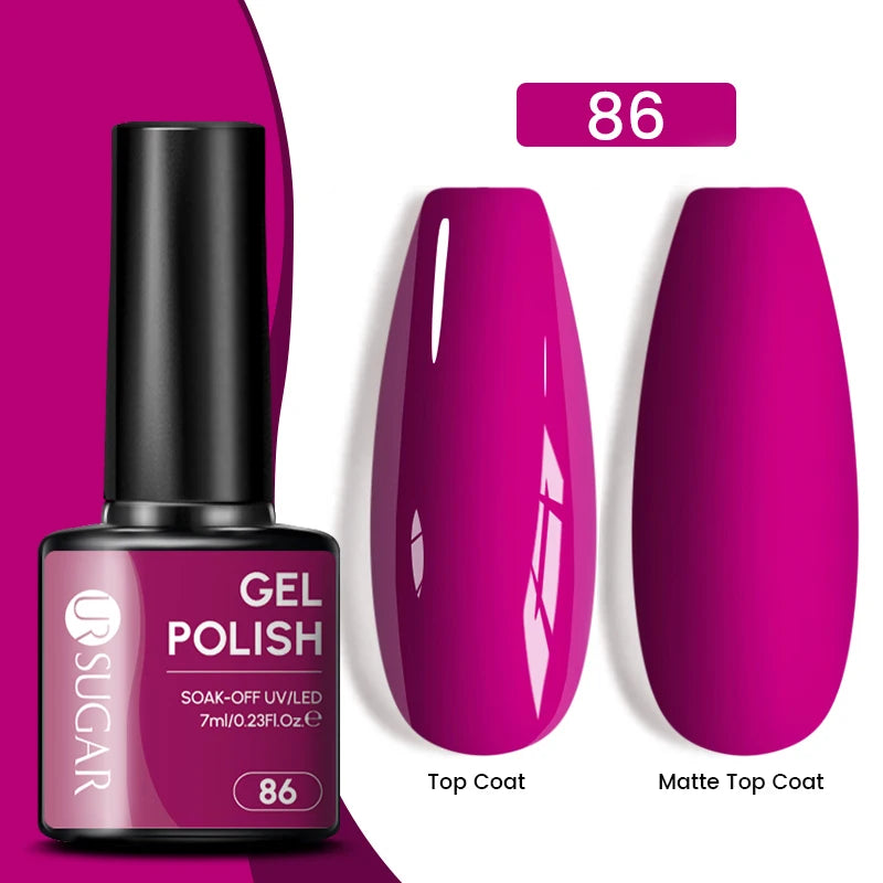 Dark Red Gel Nail Polish – Soak-Off LED/UV Gel Varnish for Salon & Home Use