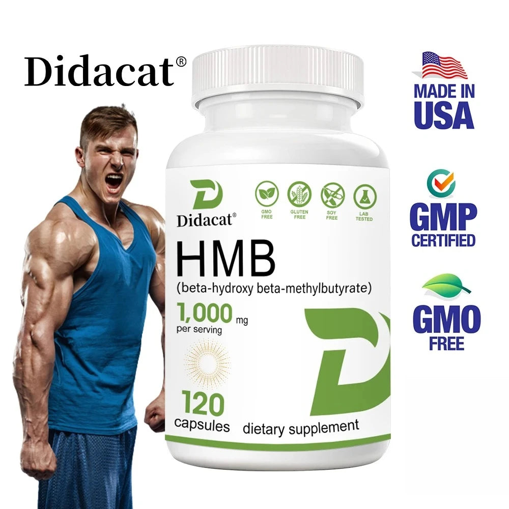HMB 1000mg + Vitamin D3 - Muscle Growth, Lean Mass & Recovery Supplement