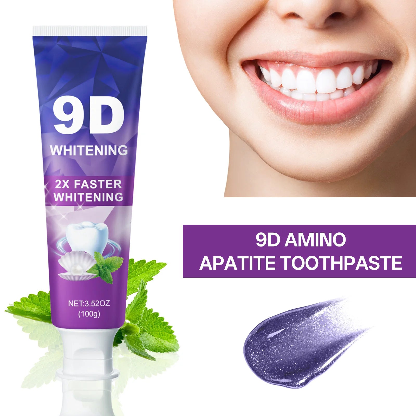 💜 43% OFF! Purple Teeth Whitening Toothpaste - Color Correcting Formula for Instant Brightness
