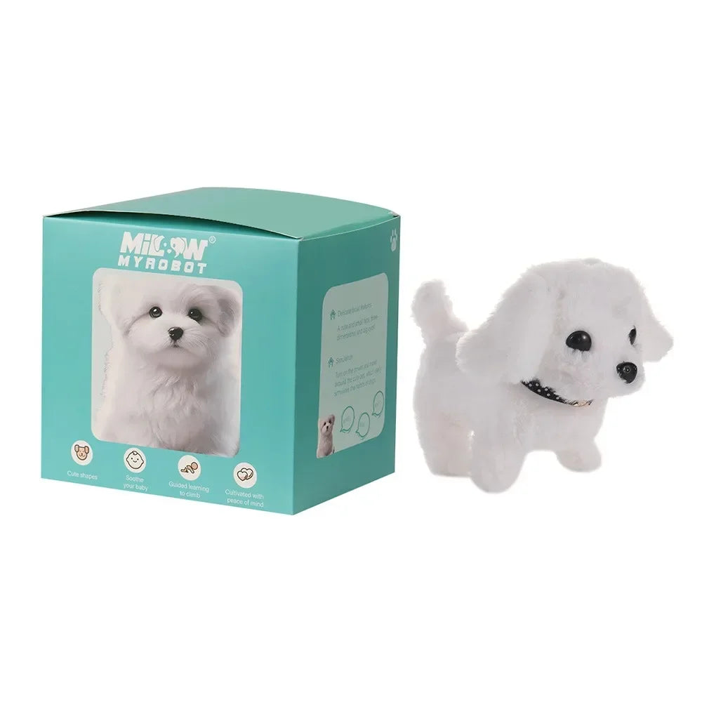 2025  Fashion Plush Robot Puppy Interactive Walking Simulated Puppy Barking Tail Wagging Educational Gift Chilren