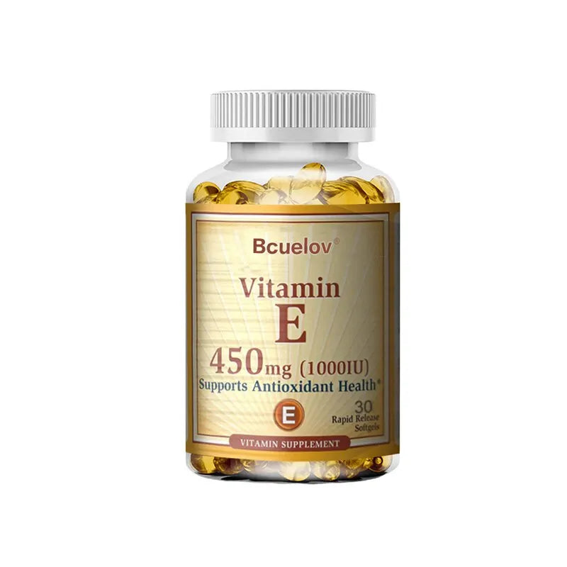 Bcuelov Vitamin E 1000 IU (450mg) – Skin, Hair & Antioxidant Support
