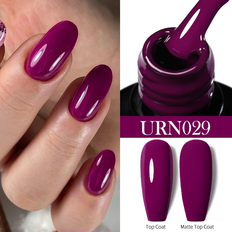 Dark Red Gel Nail Polish – Soak-Off LED/UV Gel Varnish for Salon & Home Use