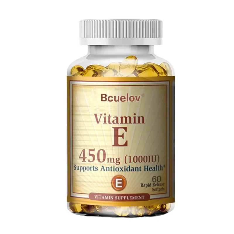 Bcuelov Vitamin E 1000 IU (450mg) – Skin, Hair & Antioxidant Support