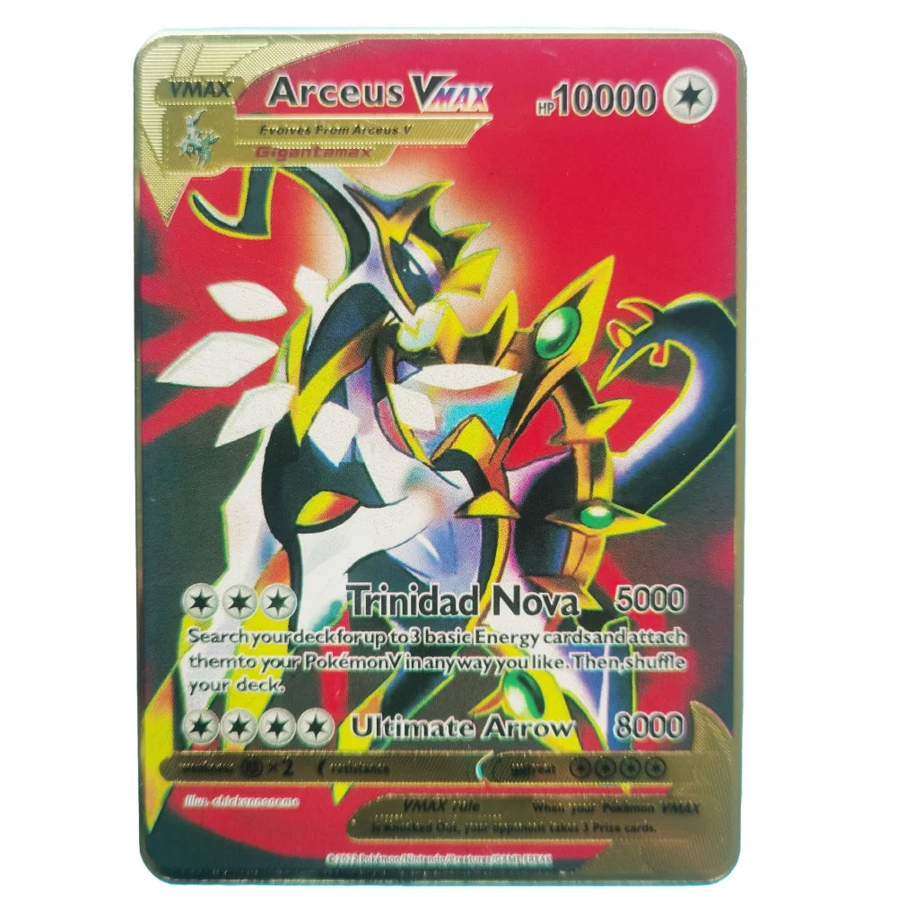 Pokemon Gold Metal Cards – Mewtwo, Pikachu GX & Charizard VMAX Collector Set
